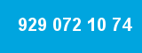 929 072 10 74 929 072 10 74
